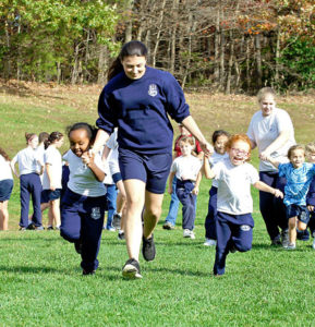 students running