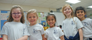 happy kindergarten girls