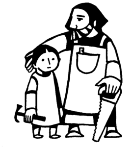 St. Joseph and Jesus as a child
