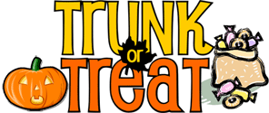 Trunk or treat with pumpkin and candy