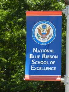 blue ribbon sign