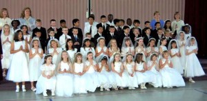 first communion group photo
